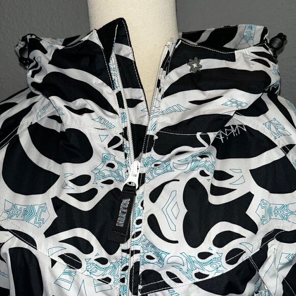 NIKITA Native Alaskan Inspired Design Women's Snowboard Jacket - Anime Shapes -S - Picture 2 of 16